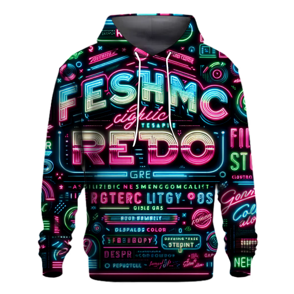 Retro Neon Signage Hoodie