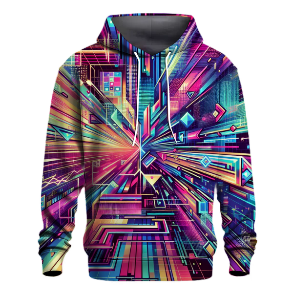 Glitchy Retro Hoodie