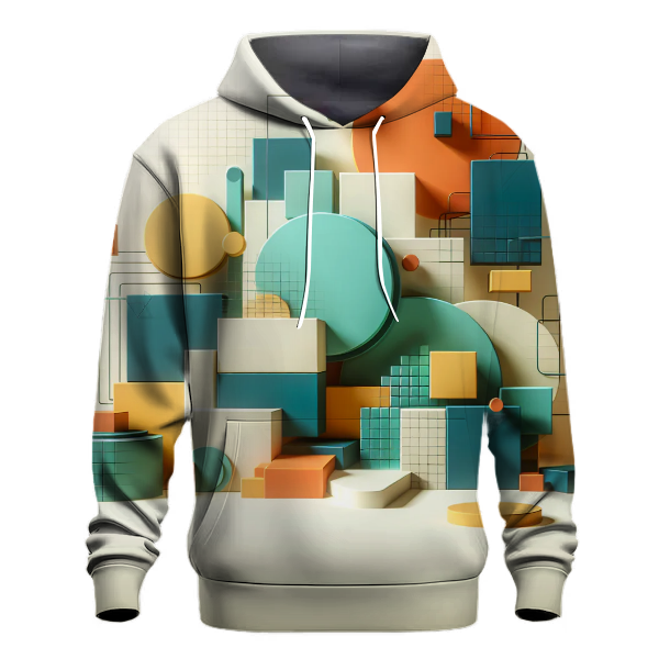 Funky Retro Geometric Patterns Hoodie