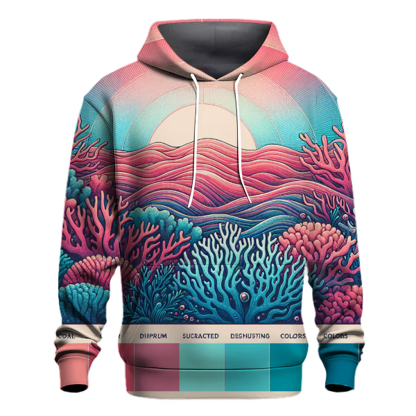 Cosmic Coral Wave Hoodie