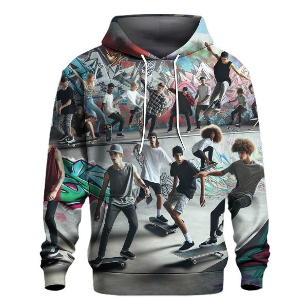 Skateboarder in Motion Hoodie