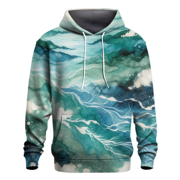 Aquatic Serenity Stream Hoodie