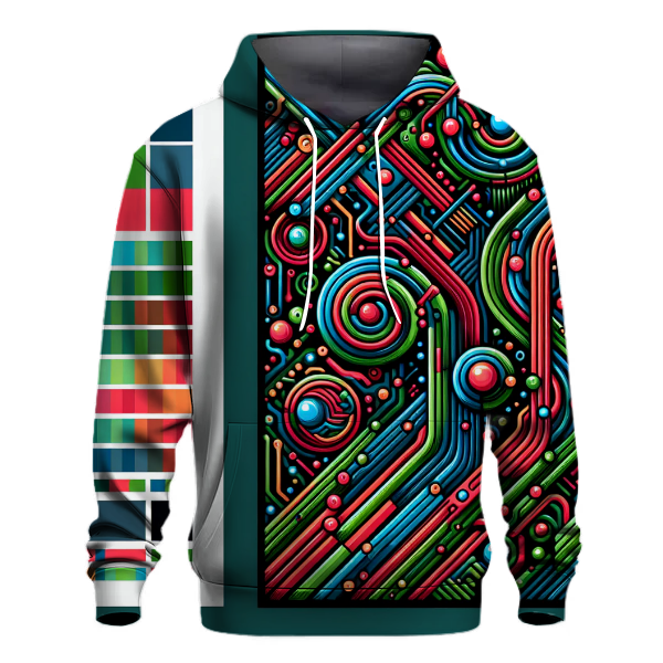 Colorful Retro Circuit Board Hoodie