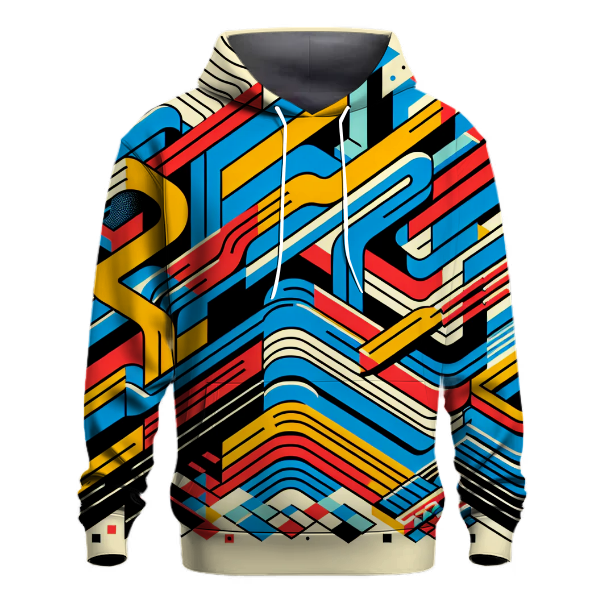 Electric Boogie Motif Hoodie