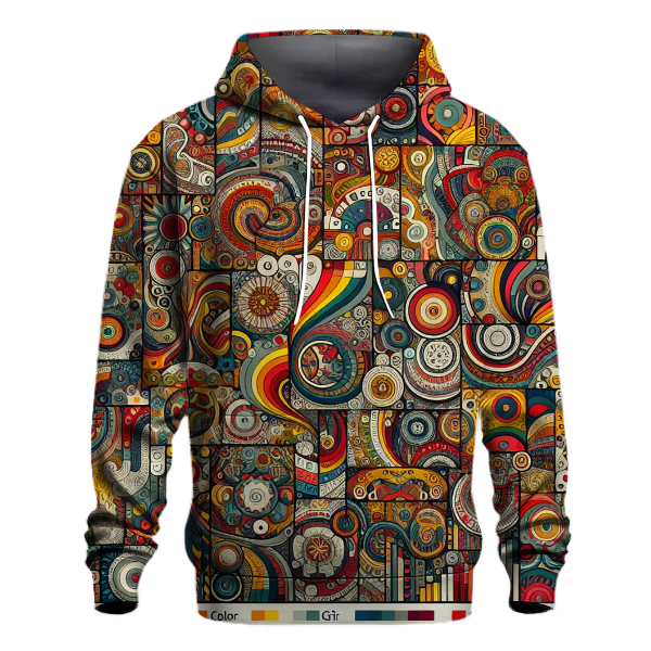 Funky Patchwork Art Hoodie