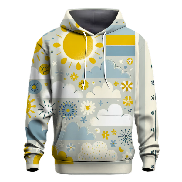 Retro Sunshine and Clouds Hoodie