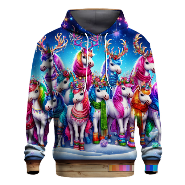 Magical Holiday Unicorns Hoodie