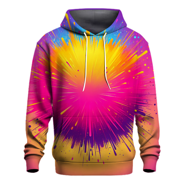 Dazzling Neon Burst Hoodie