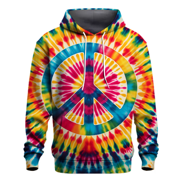 Peace Sign Tie-Dye Hoodie