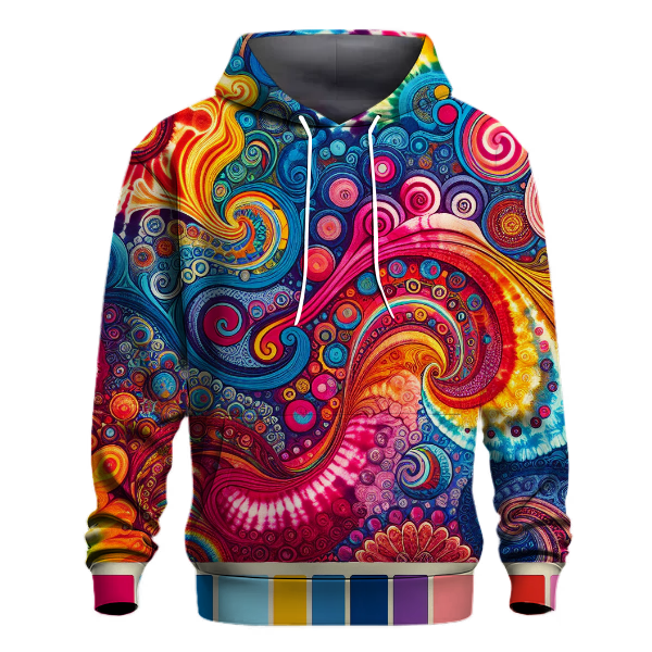 Retro Tie-Dye Burst Hoodie
