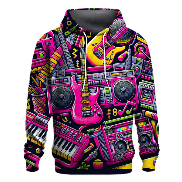 Groovy 80s Music Vibes Hoodie