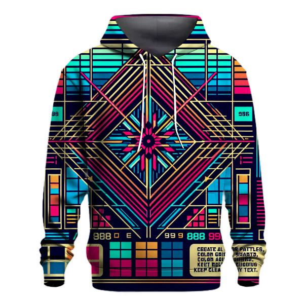 Neon Grid Paradise Hoodie