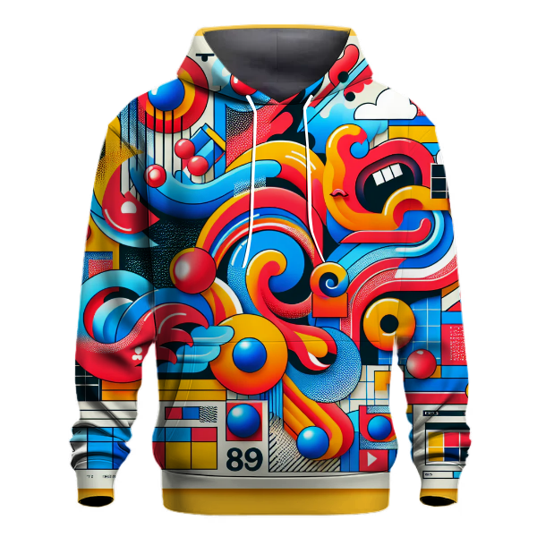 Neon Pop Art Extravaganza Hoodie