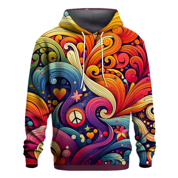 Peace and Love Swirls Hoodie
