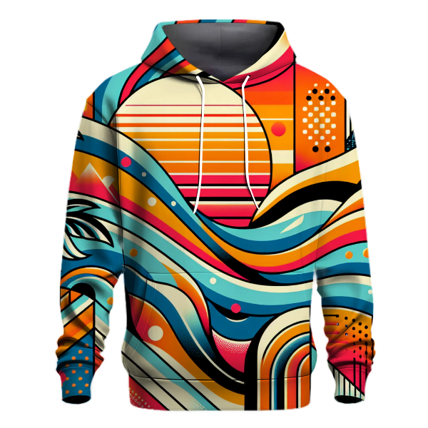 Geometric Sunset Glow Hoodie