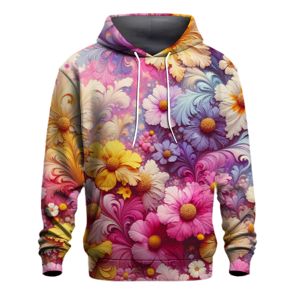 Floral Bliss Tie-dye Design Hoodie