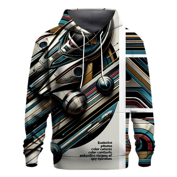 Retro Futurism Echoes Hoodie