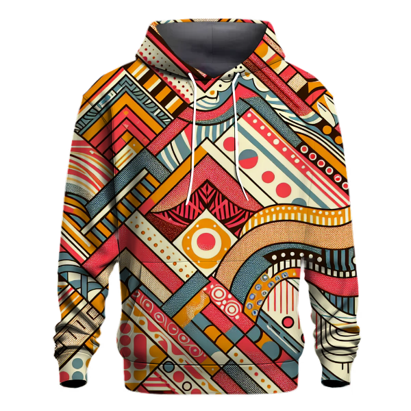 Retro Radiance Patterns Hoodie