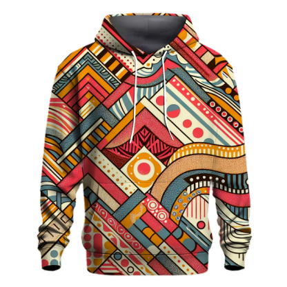 Retro Radiance Patterns Hoodie