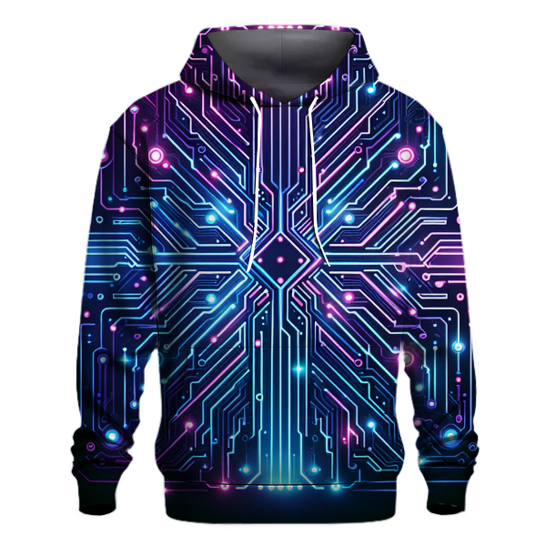 Synthwave Circuit Glow Hoodie