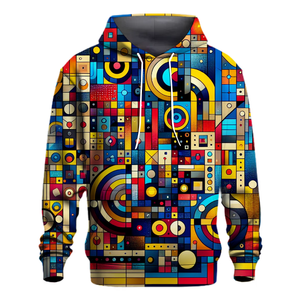 Funky Colorful Geometric Shapes Hoodie
