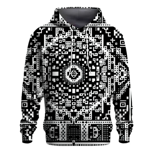 Retro Dot Matrix Charm Hoodie