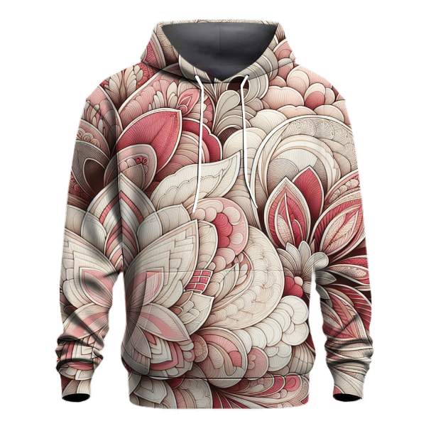 Rose Petal Harmony Tie-Dye Hoodie