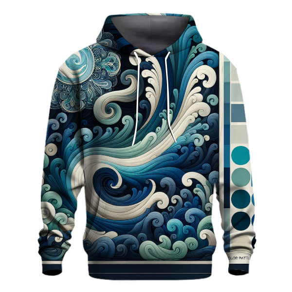 Cascading Waves Tie-Dye Hoodie
