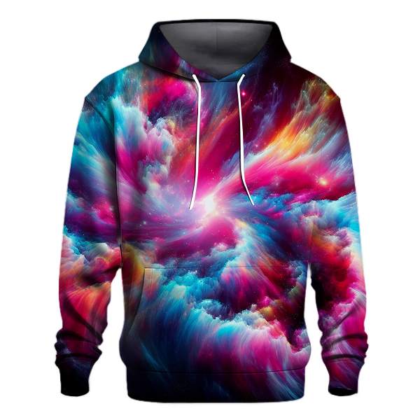 Galactic Neon Tie-Dye Design Hoodie