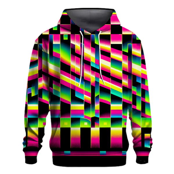 Neon Retro Checkerboard Hoodie