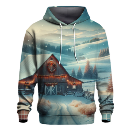 Snowy Barn Christmas Hoodie
