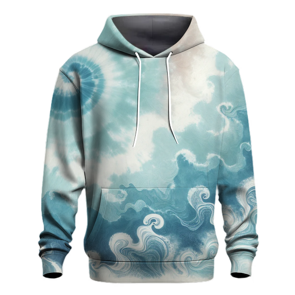 Serenity Blue Tie-dye Design Hoodie