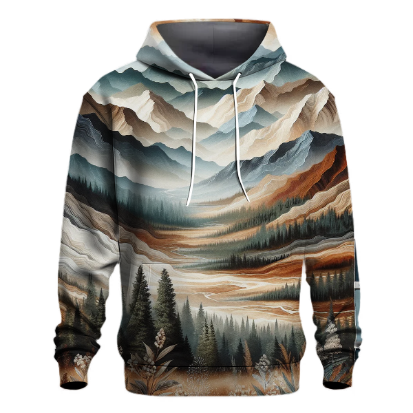Majestic Mountains Tie-dye Design Hoodie