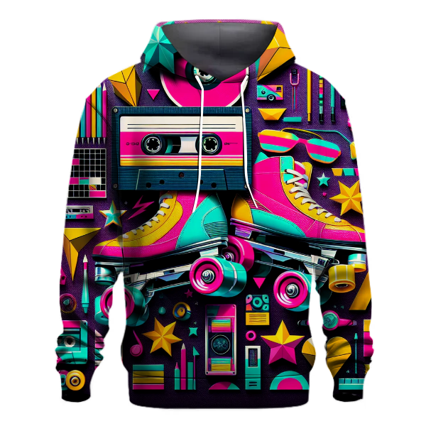 Vibrant 80s Collage Hoodie