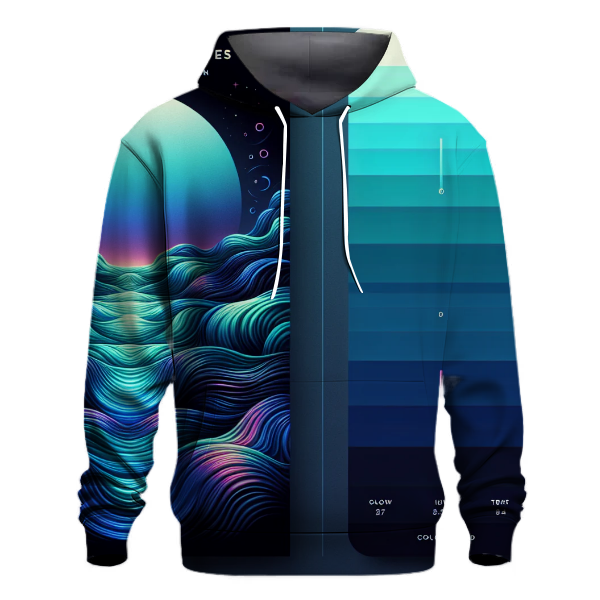Iridescent Midnight Waves Hoodie