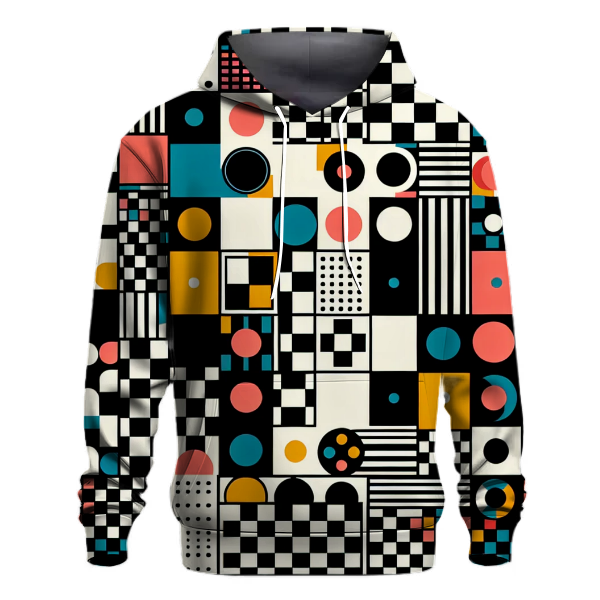 Retro Vibes Checker Hoodie