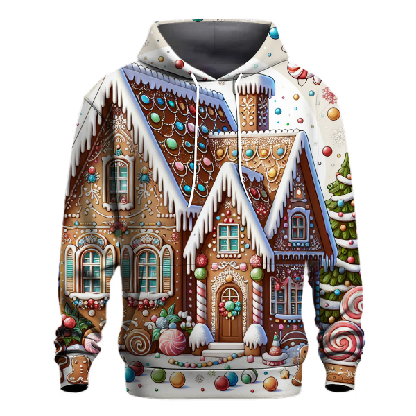 Cozy Gingerbread House Design Hoodie
