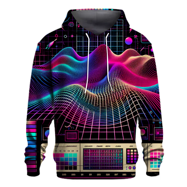 Neon Grid Wave Hoodie