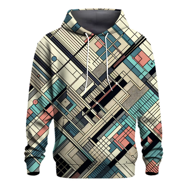 Retro Grid and Lines Hoodie
