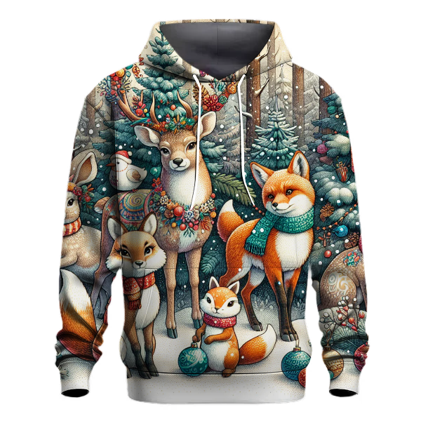 Magical Holiday Woodland Creatures Hoodie