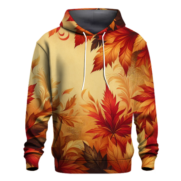 Autumn Leaves Tie-dye Design Hoodie
