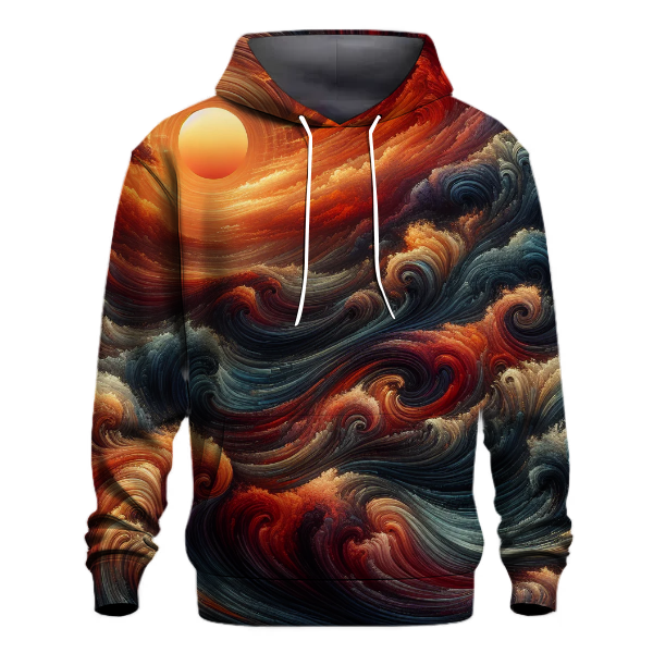 Crimson Wave Crescendo Hoodie