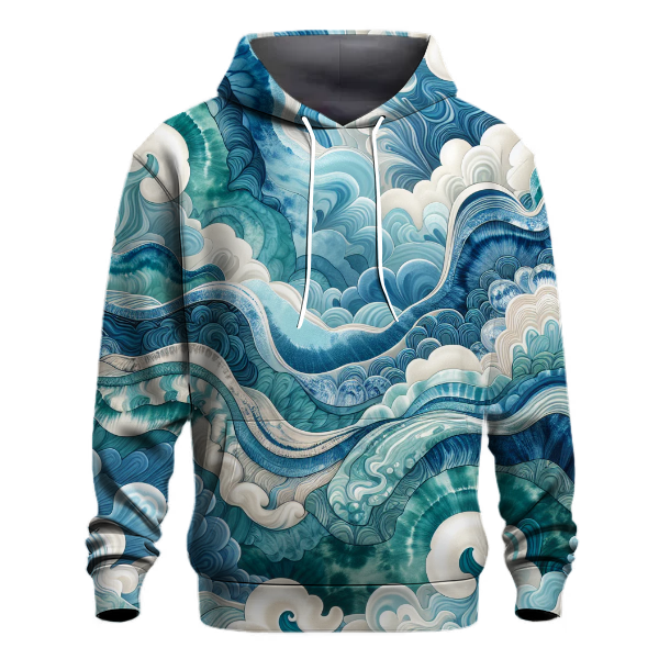 Azure Ocean Breeze Hoodie