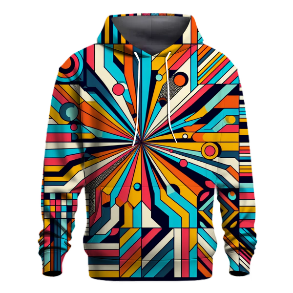 Funky 80s Stripes Hoodie