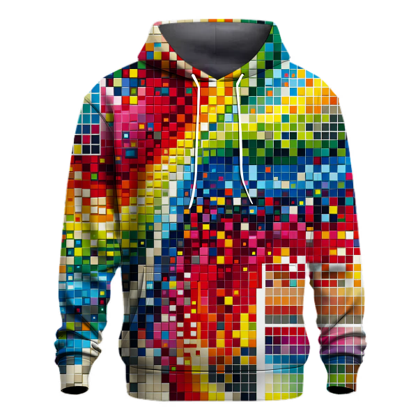 Retro Pixel Mosaic Hoodie