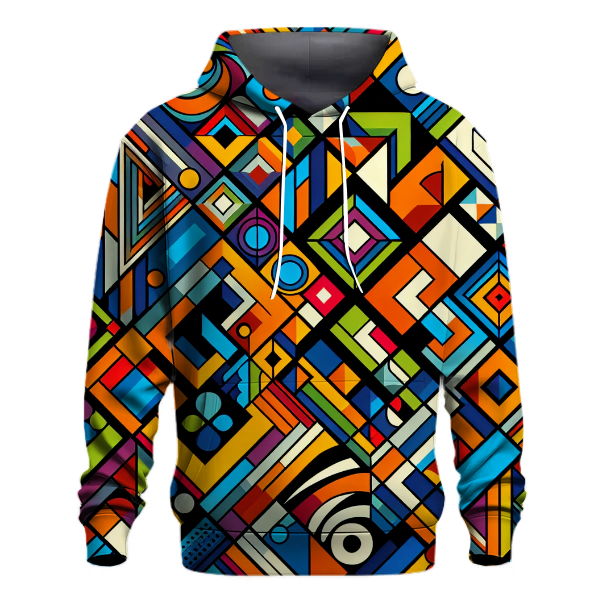 Electric Colors Graphic Art Hoodie