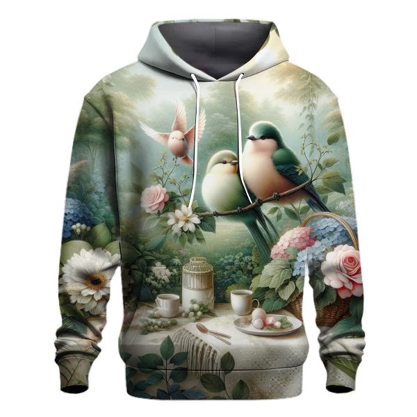 Charming Lovebirds in Paradise Hoodie
