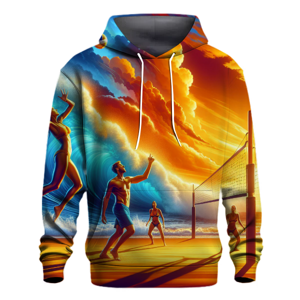 Beach Volleyball Sunsets Hoodie