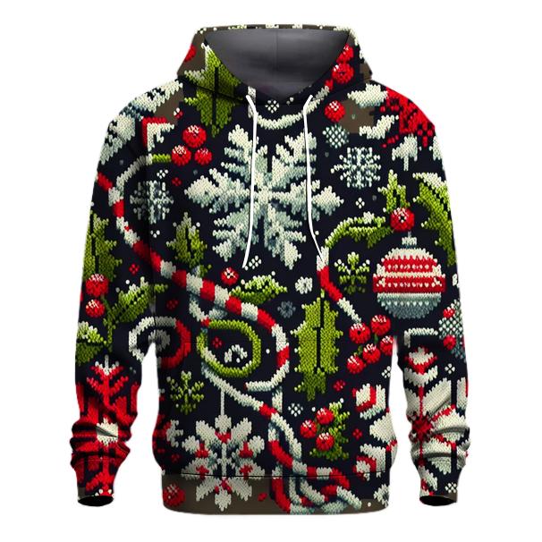 Holly Jolly Snowflakes Design Hoodie