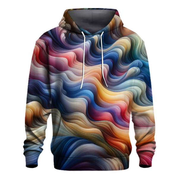 Elegant Waves of Color Hoodie